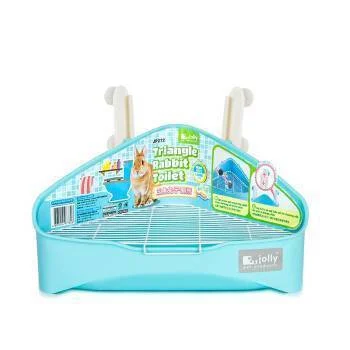  -Splash-proof food bowl AND Anti-choking slow food bowlJolly Triangle Rabbit Toilet Large - Blue (JP272)