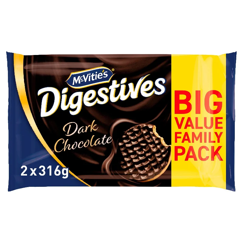 Pet ProductsMcVitie's Dark Chocolate Digestives Biscuits Twin Pack 2x316g