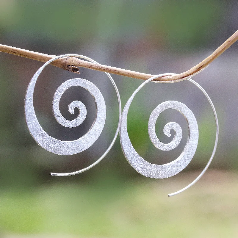 - Natural latex pet mattressSpiral Loop Spiral-Shaped Sterling Silver Half-Hoop Earrings from Bali