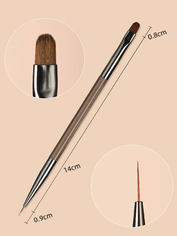 - Winter dog thick down jacket1Pc Japanese Style Brown Series Nail Art Brush Line Pen With Dual Heads, For Building Or Painting Gradient Colors, Suitable For Both Home And Salon Use Nail Design Brushes For Long Lines Tiny Details Fine Drawing