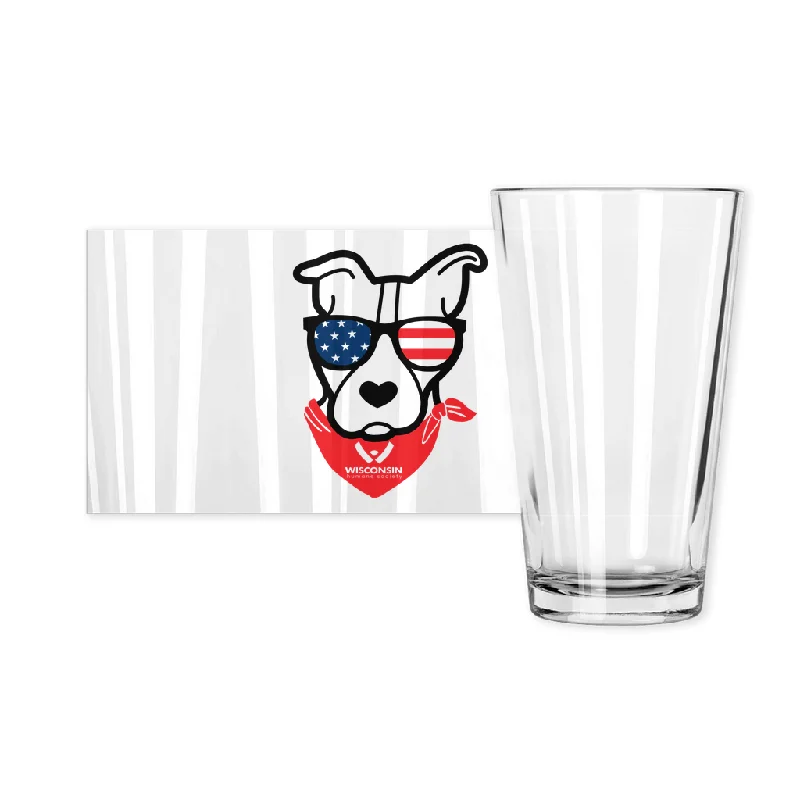 - Organic cotton dog bibsUSA Dog Pint Glasses