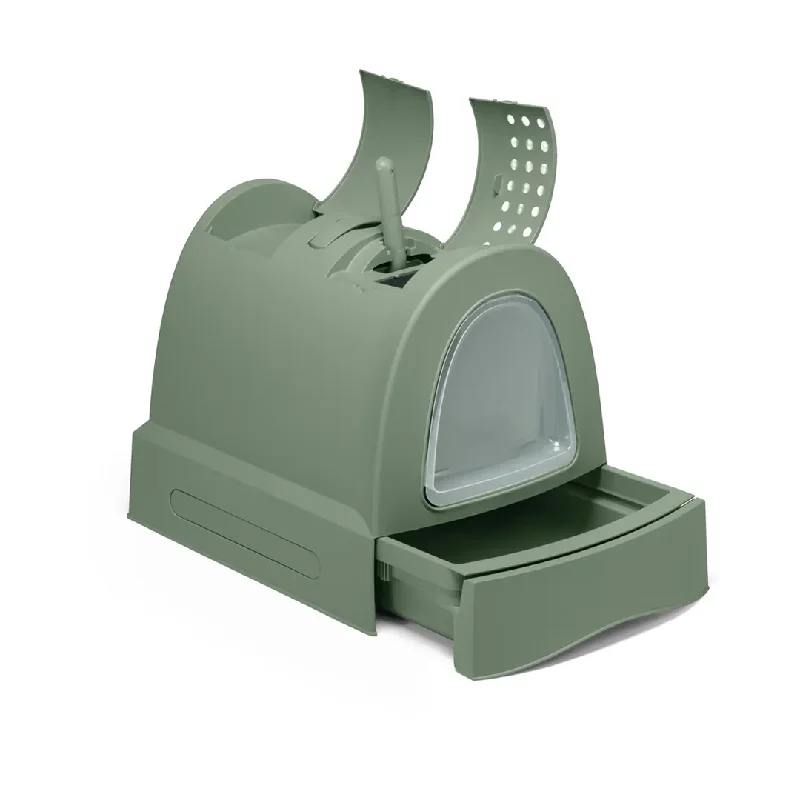 preventing the nails from growing too long and causing discomfort or damage to the pet.preventing the nails from growing too long and causing discomfort or damage to the pet.IMAC Zuma "2nd Life" Green Cat Litter Box