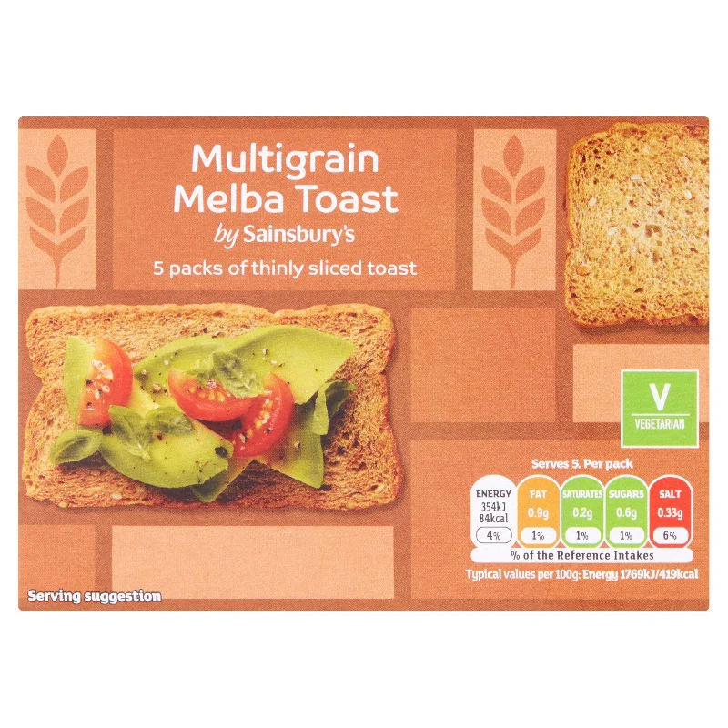 Pet ProductsSainsbury's Multigrain Melba Toast 100g