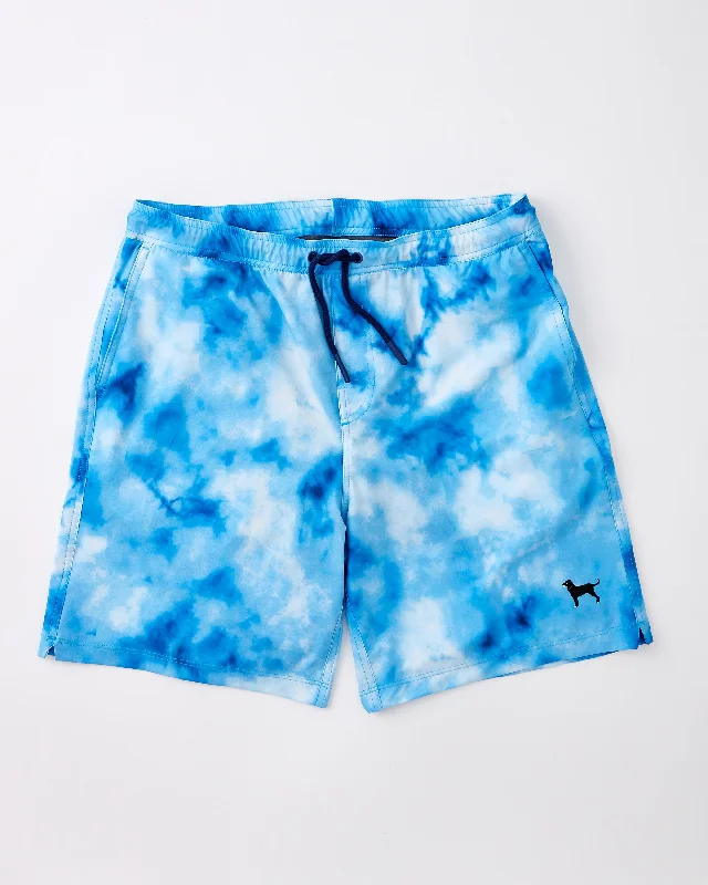 Pet ProductsMen's Black Dog Tie Dye Swim Trunk