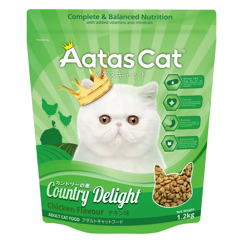 - Teething and chewing toys for puppies*DONATION TO LUNI Singapore* Aatas Cat Country Delight - Chicken 1.2kg