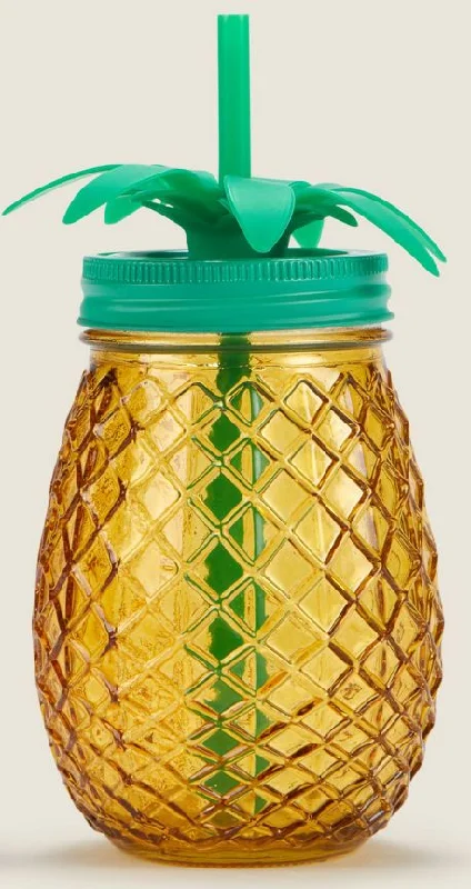 - Rabbit grass rack to prevent waste food boxGeorge Home Yellow Pineapple Mason Jar