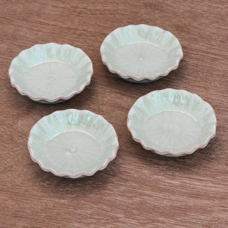  -Non-contact cat thermometerFestive Lotus Lotus Leaf Celadon Ceramic Appetizer Bowls (Set of 4)