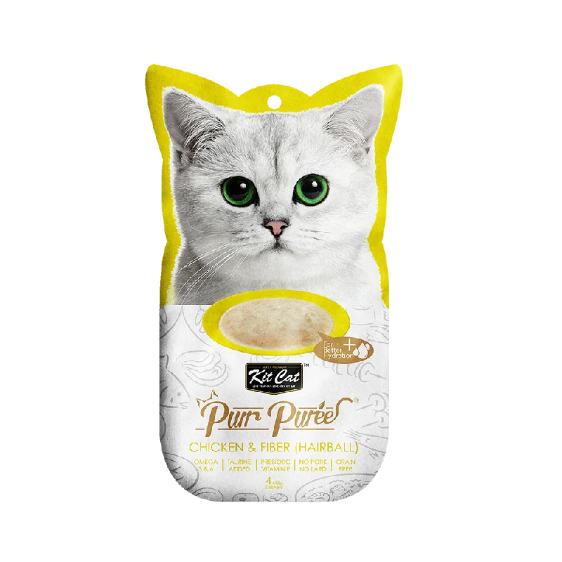 - Foldable and portable cat bagKit Cat Purr Puree Chicken & Fiber (Hairball)