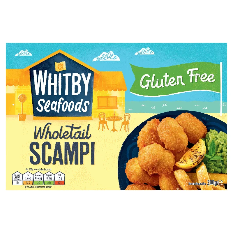  -Splash-proof food bowl AND Anti-choking slow food bowlWhitby Gluten Free Wholetail Scampi 200g