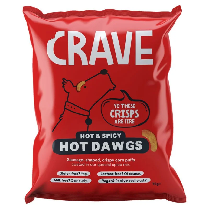 - Organic cotton dog bibsCrave Flamin' Hot Wots'Inits 70g