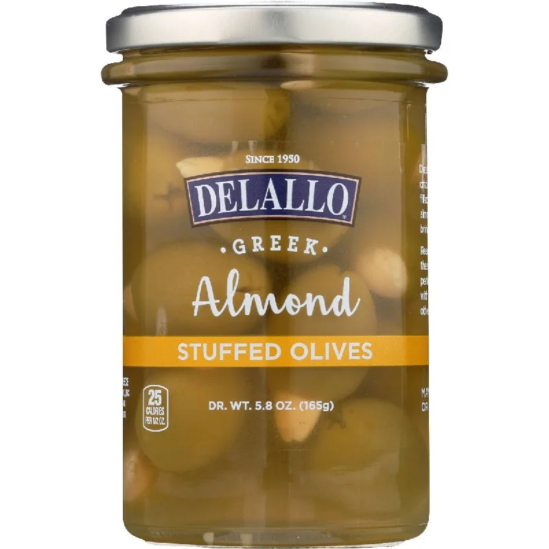 ---Delallo - Olives Almond Stuffed, 5.82 Oz (Pack of 6)