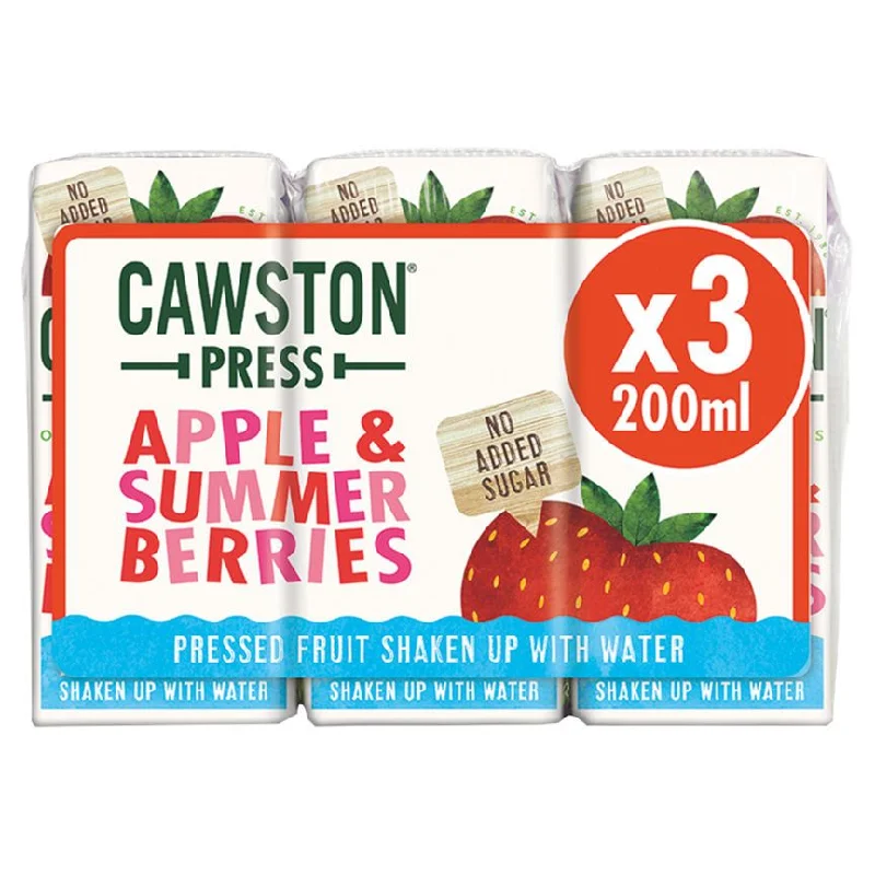 - Air box TSA certified check-inCawston Press Apple and Summer Berries Fruit Water 3 x 200ml