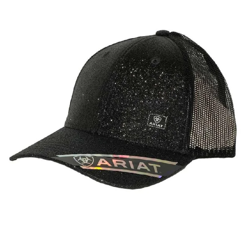 Pet grooming and cleaning products:Pet grooming and cleaning products:Womens Glitter High Ponytail Mesh Snapback Hat - Black