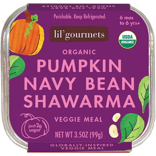 ---Lil Gourmets - Organic Pumpkin Navy Bean Shawarma, 3.5 Oz - Pack of 8