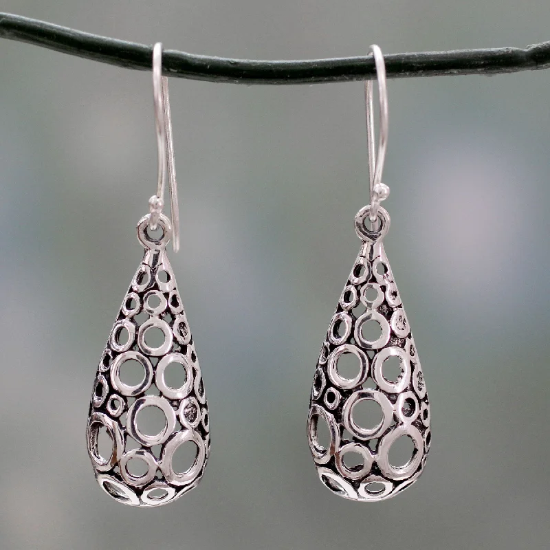 - Air box TSA certified check-inBlowing Bubbles Artisan Crafted Fair Trade Silver Earrings