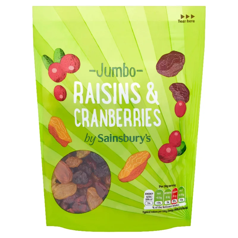 - Degradable pet feces bagSainsbury's Jumbo Raisins & Cranberries 200g