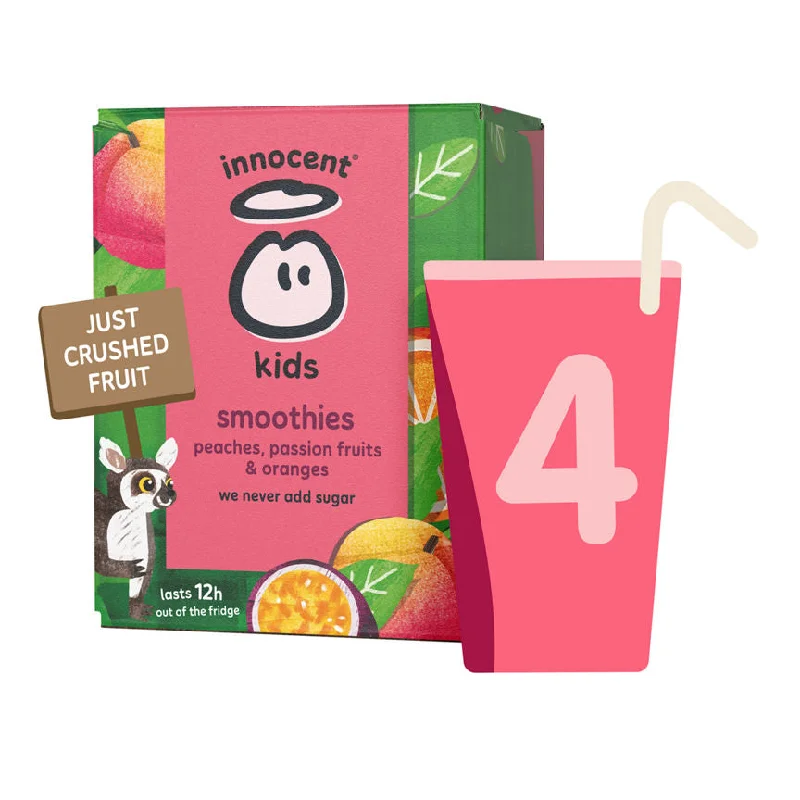 - Air box TSA certified check-inInnocent Kids' Peaches, Passion Fruits & Oranges Smoothies