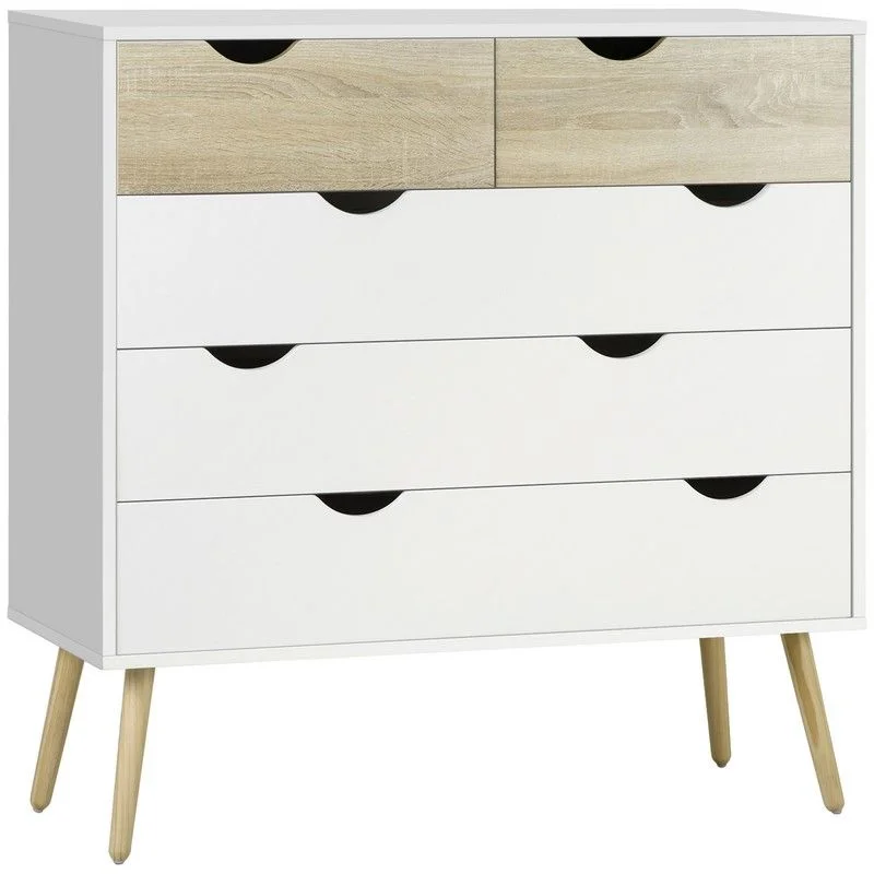 ---Homcom Nordic Style Chest Of Drawers