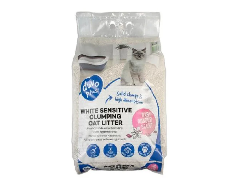 Pet grooming and cleaning products:Pet grooming and cleaning products:Cat Litter White Sensitive Baby Powder 12kg