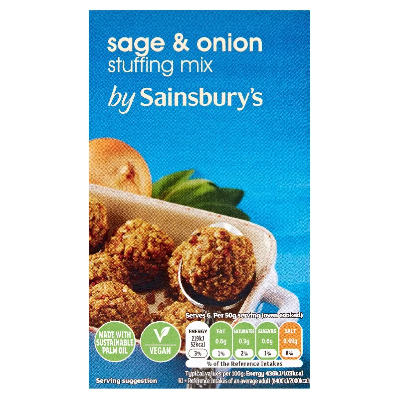 - Cat stress soothing spraySainsbury's Sage & Onion Stuffing Mix 85g